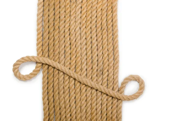 Concept with long hemp rope — Stock Photo, Image