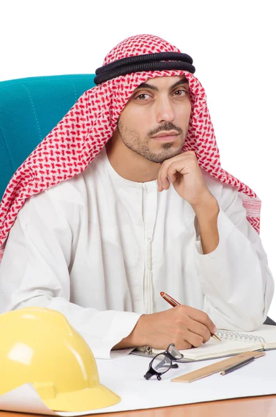 Araber mand arbejder på kontoret - Stock-foto