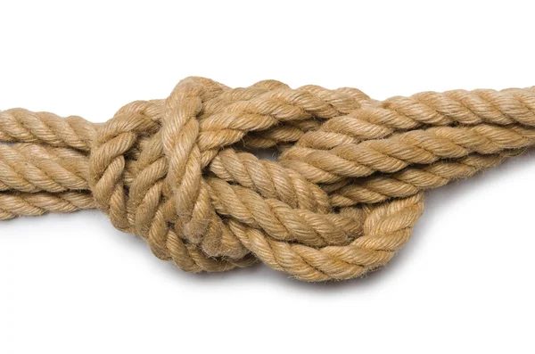 Concept with long hemp rope — Stock Photo, Image