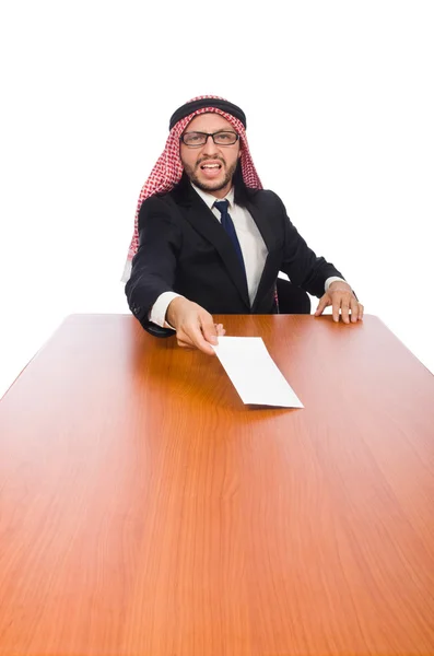 Arab businessman isolated on white — Stock Photo, Image