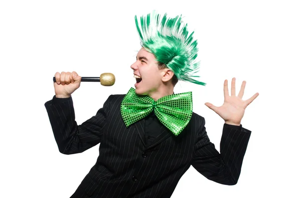 Homme drôle avec coiffure mohawk — Photo