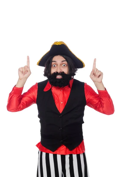 Zabawny pirata na białym tle — Zdjęcie stockowe