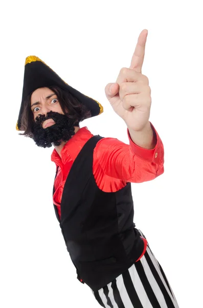 Funny pirate isolated on the white — Stock Photo, Image