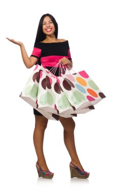 Beyaz kadın noel alışverişinde