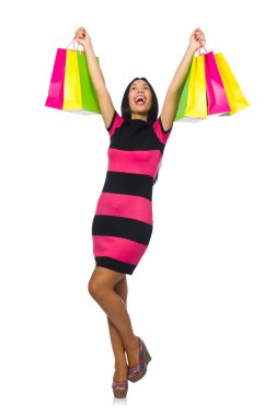 Beyaz kadın noel alışverişinde