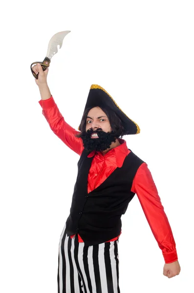 Funny pirate isolated on the white — Stock Photo, Image