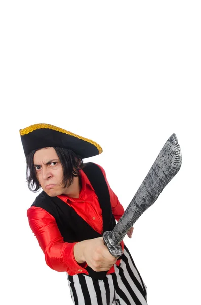 Funny pirate isolated on the white — Stock Photo, Image