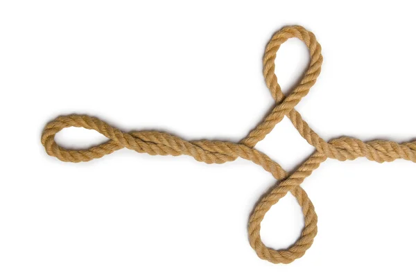 Concept with long hemp rope — Stock Photo, Image