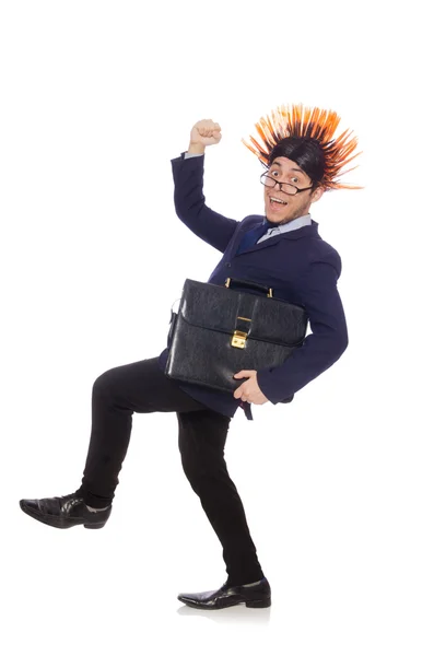 Funny man with mohawk hairstyle — Stock Photo, Image