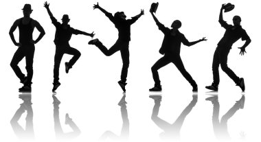 Dans konseptinde dansçıların siluetleri