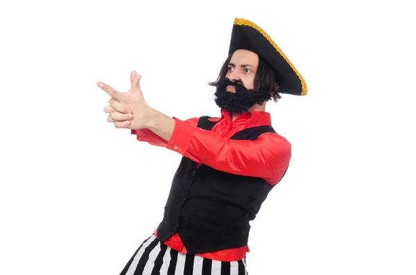 Funny pirate isolated on the white — Stock Photo, Image