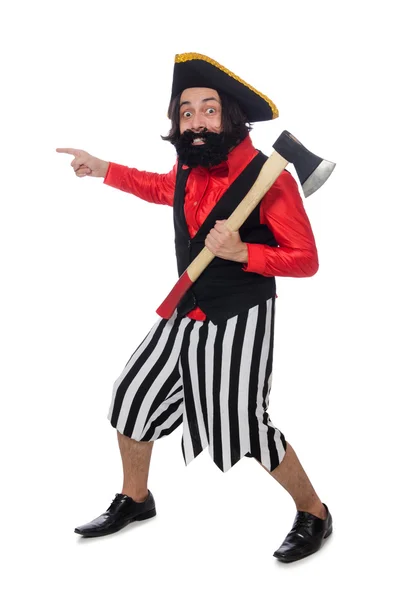 Funny pirate isolated on the white — Stock Photo, Image