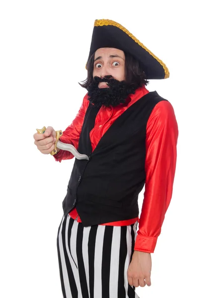 Funny pirate isolated on the white — Stock Photo, Image