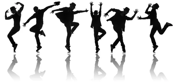 Silhouettes de danseurs en concept de danse — Photo