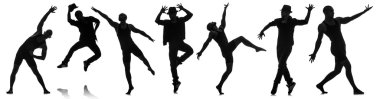 Dans konseptinde dansçıların siluetleri