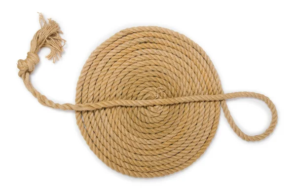 Concept with long hemp rope — Stock Photo, Image