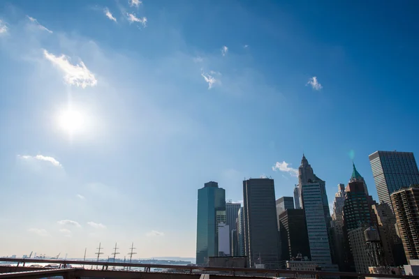 Panorama z centra Manhattanu v New Yorku — Stock fotografie
