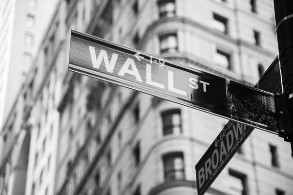 Írja alá a Wall Streeten. — Stock Fotó