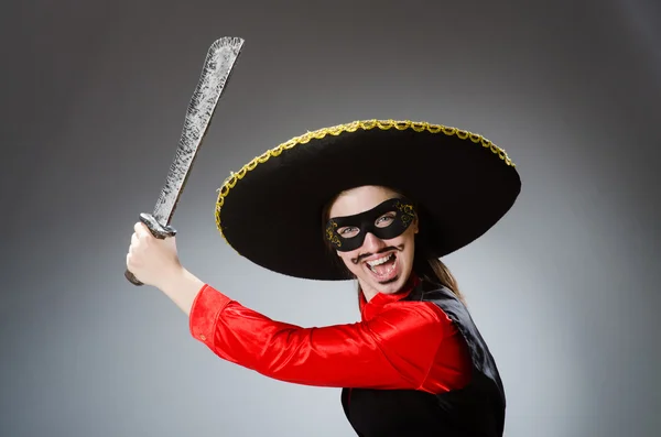 Persona que usa sombrero sombrero en concepto divertido — Foto de Stock