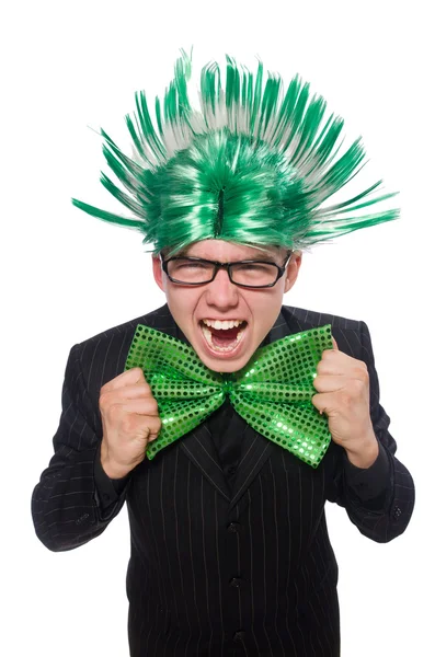 Funny man with mohawk hairstyle — Stock Photo, Image