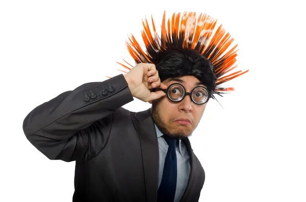 Funny man with mohawk hairstyle — Stock Photo, Image