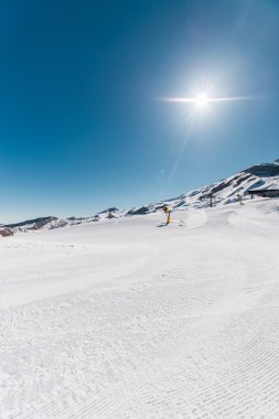 Azerbaycan 'ın Gusar bölgesinde kış dağları