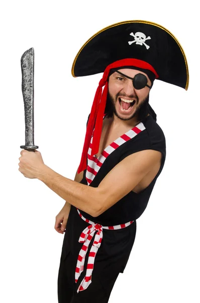 Man pirate isolated on the white background — Stock Photo, Image