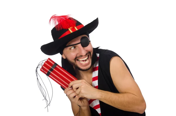 Man pirate isolated on the white background — Stock Photo, Image