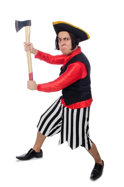 Funny pirate isolated on the white — Stock Photo, Image