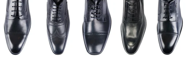Výběr mužských bot izolovaných na bílém — Stock fotografie
