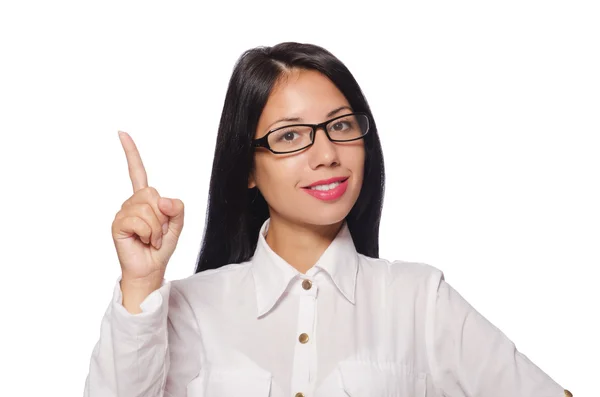 Mujer joven en concepto de negocio — Foto de Stock