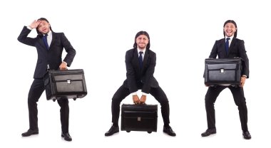 Beyazlar üzerinde seyahat eden bir iş adamı