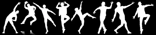 舞蹈概念中舞者的轮廓 — 图库照片