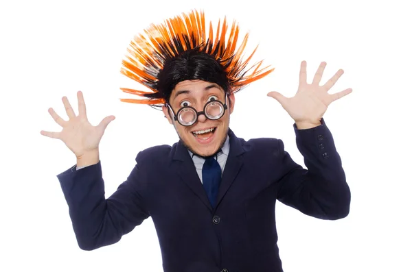 Funny man with mohawk hairstyle — Stock Photo, Image