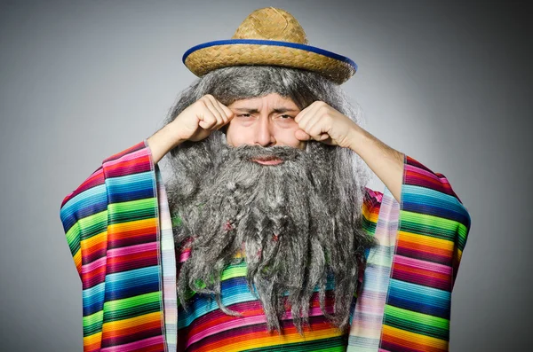 Person wearing sombrero hat in funny concept — Stock Photo, Image