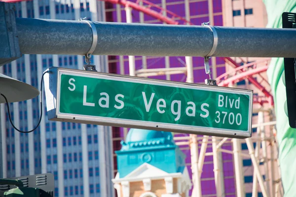 Las vegas straat teken op zomerdag — Stockfoto