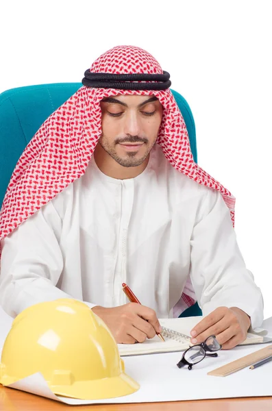 Arab pracuje v kanceláři — Stock fotografie