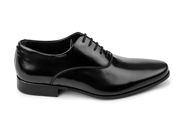 Chaussures homme noir isolé sur blanc — Photo