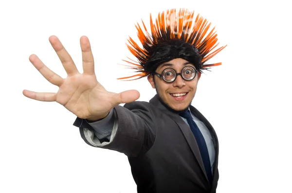 Homme drôle avec coiffure mohawk — Photo