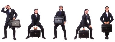 Beyazlar üzerinde seyahat eden bir iş adamı