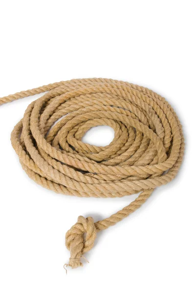 Concept with long hemp rope — Stock Photo, Image