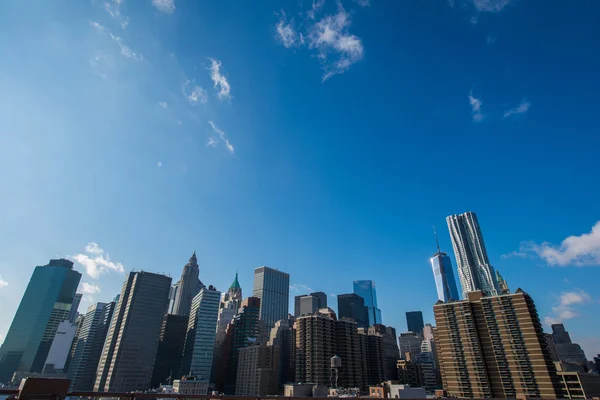 Panorama do centro de Manhattan em Nova York — Fotografia de Stock