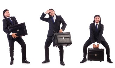 Beyazlar üzerinde seyahat eden bir iş adamı