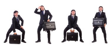 Beyazlar üzerinde seyahat eden bir iş adamı