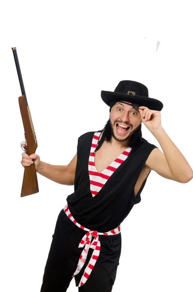 Man pirate isolated on the white background — Stock Photo, Image