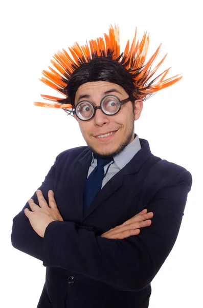 Homme drôle avec coiffure mohawk — Photo