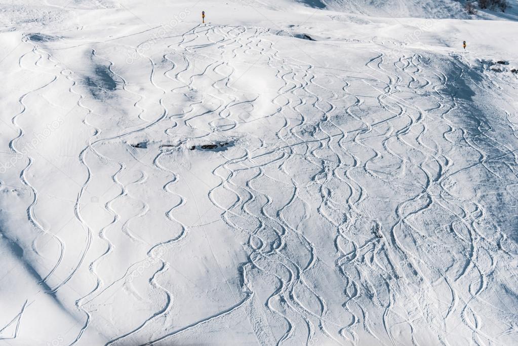 Winter mountains at ski resort