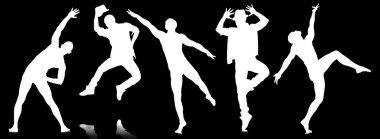 Dans konseptinde dansçıların siluetleri