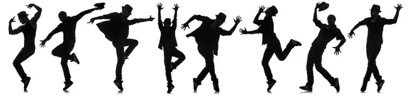 Silhouettes de danseurs en concept de danse — Photo