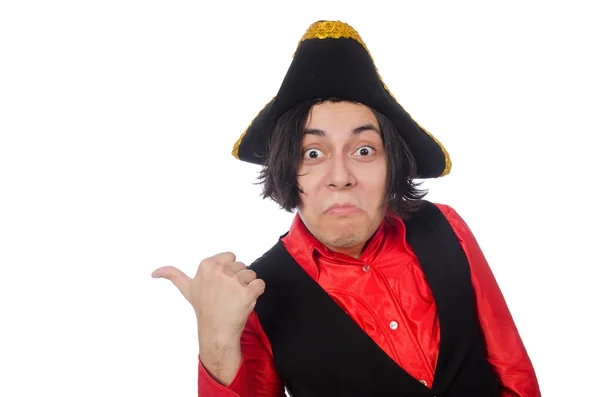 Funny pirate isolated on the white — Stock Photo, Image